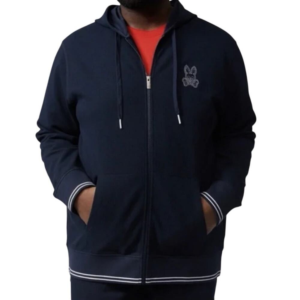 Psycho Bunny Dark Blue Full-Zip Hoodie